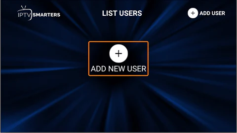 add new user iptv smarter